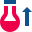 stencil style thermometer up icon