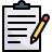 Clipboard writing icon