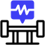 Banc de musculation avec haltères icon