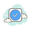 cloud style aplicativo de lição de casa icon