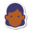 stickers style 사용자 여성 icon