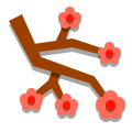 papercut style sakura icon
