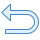 blue ui style u turn to left icon