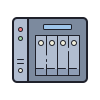 color hand drawn style nas icon