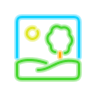 neon style 오후 icon