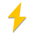 papercut style flash on icon