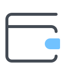 pastel color style wallet icon