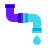 color glass style piping icon