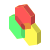 isometric color style venn diagram icon
