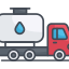 Externer-Ölbehälter-Transport-gefüllter-Umriss-Design-Kreis icon