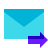 color glass style send icon