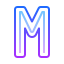 gradient style m icon