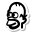 stickers duotone style homer simpson icon