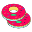 externe-Donuts-nourriture-et-boisson-3d-design-circle icon