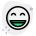Baby smiling with both eyes partly closed icon