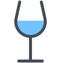 pastel color style weißwein icon