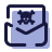 pulsar color style black mail icon