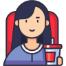 female watching icon