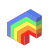 isometric color style 무지개 icon