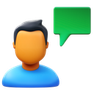 3d fluency style communicate icon