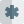 Asterisk button for computer keyboard layout function icon