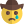 Crying cowboy with tears flowing down from face icon