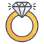 Bague avec diamant icon