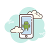 cloud style android phone icon
