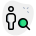 Fresher searching for a new job - magnifying glass icon