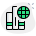 Global access of e-library isolated on a white background icon