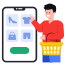 Mobile Einkaufstasche icon