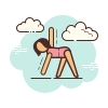 cloud style gymnastics icon