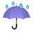 Regenschirm-mit-Regentropfen icon