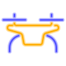 neon style drone icon
