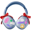 3d stickle style front view of headphones with stickers icon