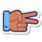 stickers style hand scissors skin type 2 icon