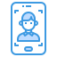 tecnología-smartphone-detección-de-rostros-externos-itim2101-azul-itim2101 icon