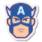 stickers style captain america icon