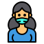 woman in mask icon