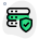 Firewall Shield protection from Malware and Virus on server computer icon