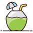 внешние-кокосовые-напитки-еда-и-напитки-разбивающие-акции-контур-цвет-разбивающие-акции icon