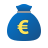 Bolsa de dinero de euros icon