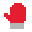 color pixels style mitten icon