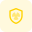 nuclear energy with secure logotype isolated on white background icon