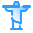 pulsar gradient style statue of christ the redeemer icon
