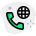 Making long distance international call from cellular device icon