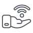 外部互联网护理网络与通信轮廓设计圈 icon