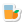 mini stickers style zumo de naranja icon