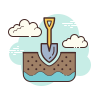 cloud style 손으로 판 우물 icon