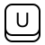 ios 17 outlined style u key icon
